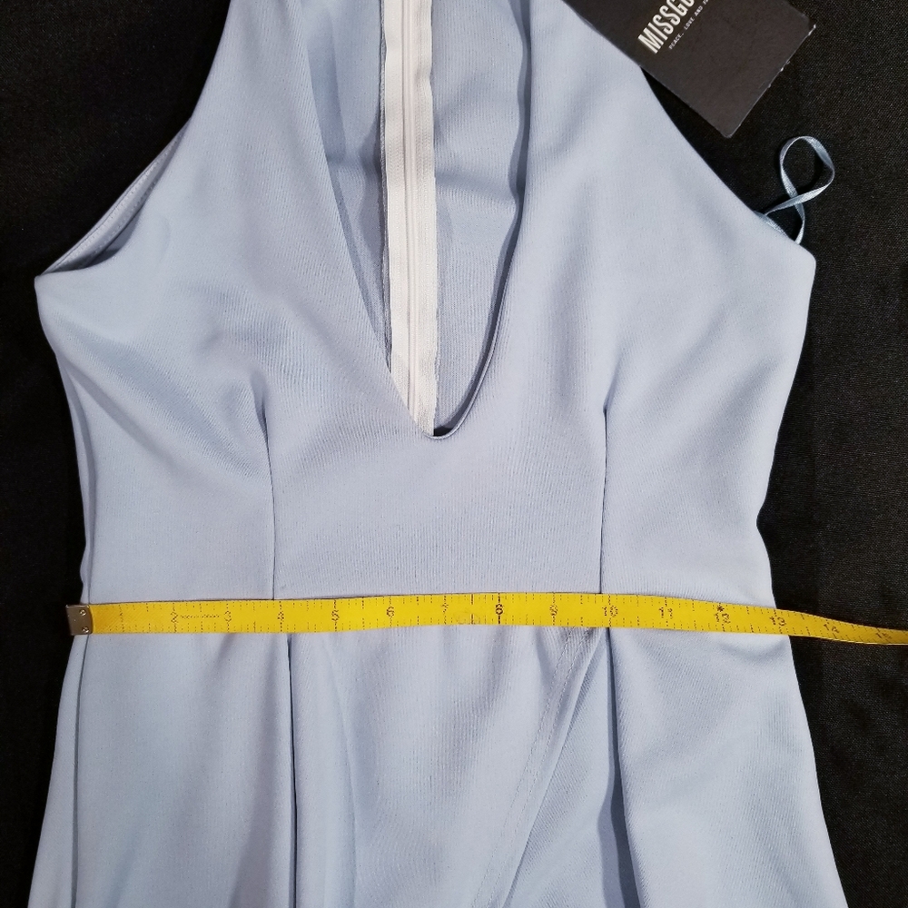 Missguided light blue sleeveless halter dress. Size 4 - Picture 13 of 15